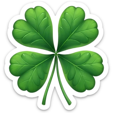 Trebol de 5 hojas emoji black clover sticker