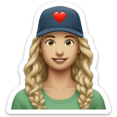 I ❤️ bandy trucker hat sticker