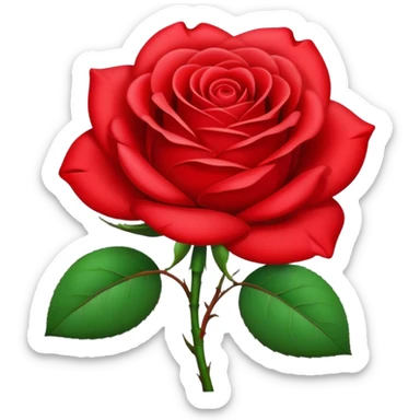 rose with kisses in it sticker