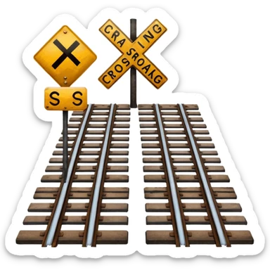 Railroad crossing  sticker
