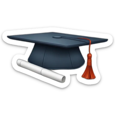 further education in paramedics style with Mortarboard sticker