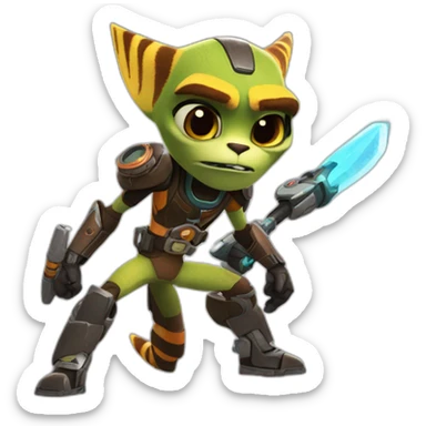 Ratchet & Clank Lombax sticker