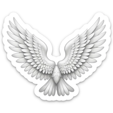 white angel wings without person or face sticker