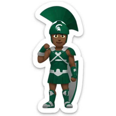 michigan state university spartan sticker