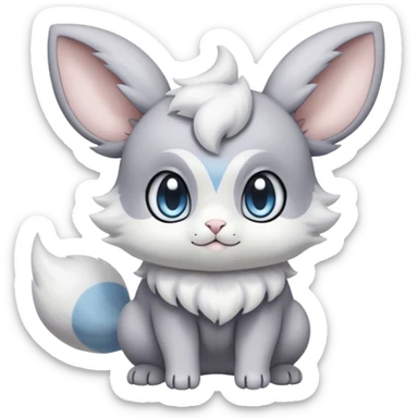 Minccino-Espurr-Cinccino-creature-hybrid sticker