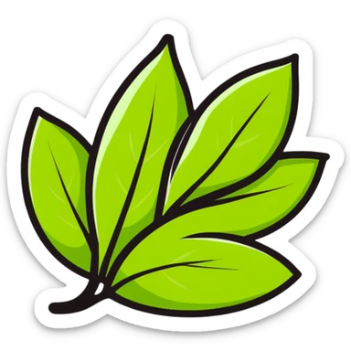 Safe natural skincare product with leaf icon sticker