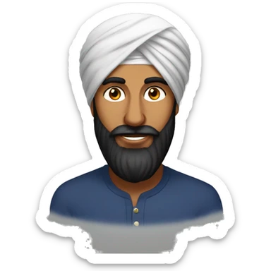 Sikh guy in turban sticker