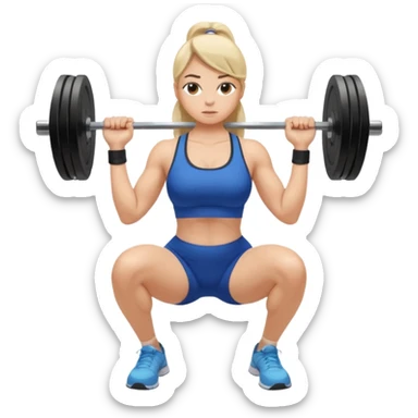 girl working out glutes shirt on but showing from behind but she's squatting and full body zoomed out also more coverage please  sticker