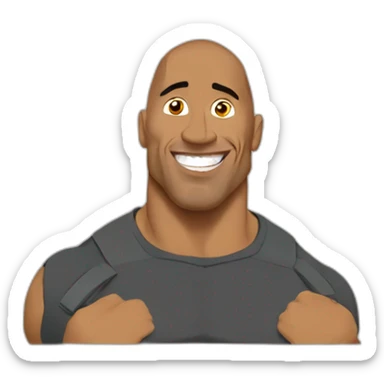 The rock qui leve un sourcil sticker