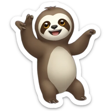 Anime Sloth waving sticker