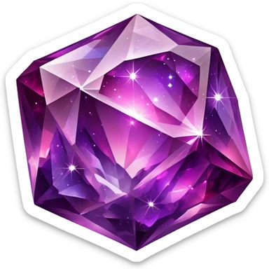 Complex Amethyst-rubby Nebula Galaxy Crystal sticker