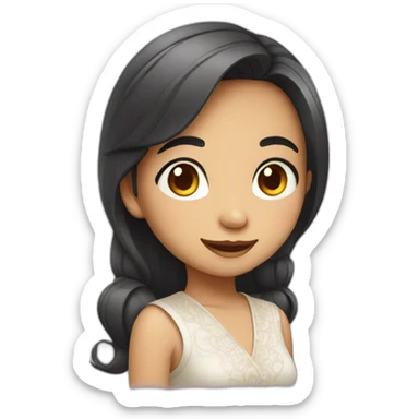 Cute indonesian girl sticker