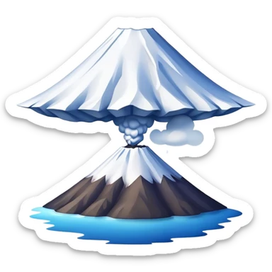 Cinematic Realistic Mount Fuji Emoji  sticker