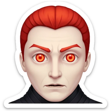 Evil, shadowie Male lord with Red glowing eyes and  sticker
