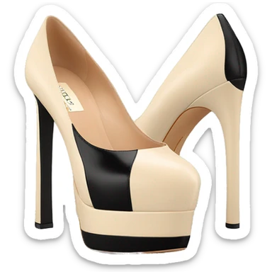 VALENTINO Tan-go PLATFORM PUMP black sticker