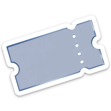 clear ticket sticker