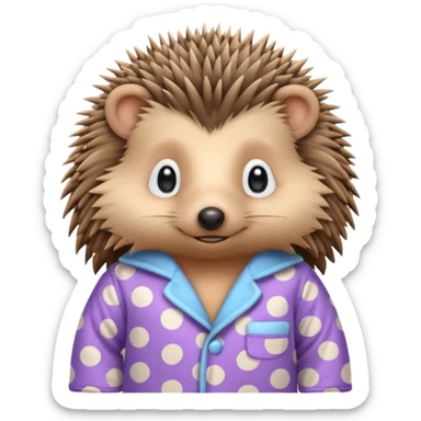 hedgehogs in pajama sticker