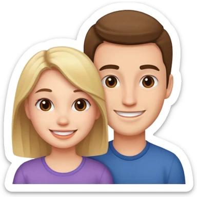 Girl with her boyfriend  sticker