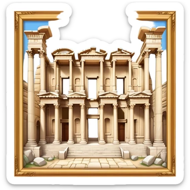 Cinematic Realistic The Library of Celsus Emoji sticker