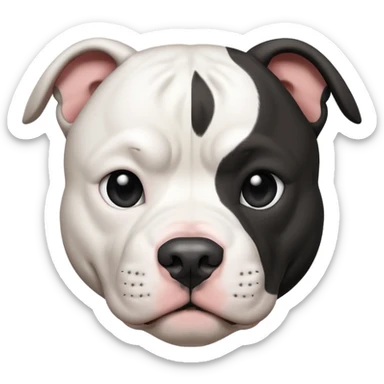 Black and white Pitbull mix  sticker