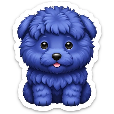 black fluffy bernaddodle that is a blueberry sticker