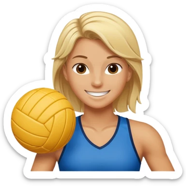 blonde volleyball player sticker