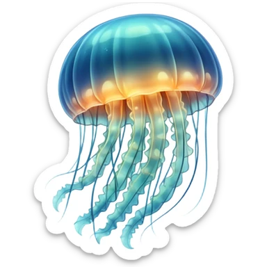 Jellyfish in the ocean sticker