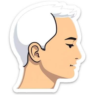 profile view of face from side sticker