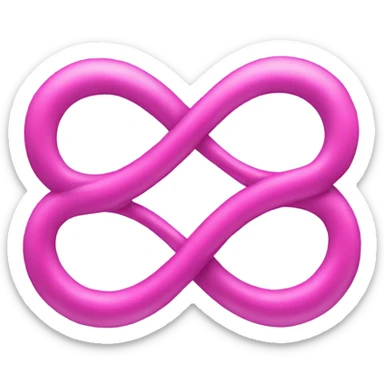 Infinity symbol pink sticker