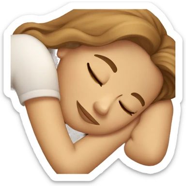 light brown hair girl sleeping sticker