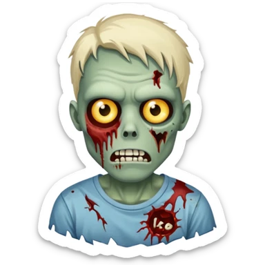Faça um zombie com uma blusa na sticker