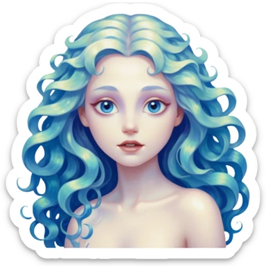 aesthetic brilliant divine lighting, oil paint  -  hieronymus bosch phantasmagoric mutated beautiful ethereal body of sirens sticker