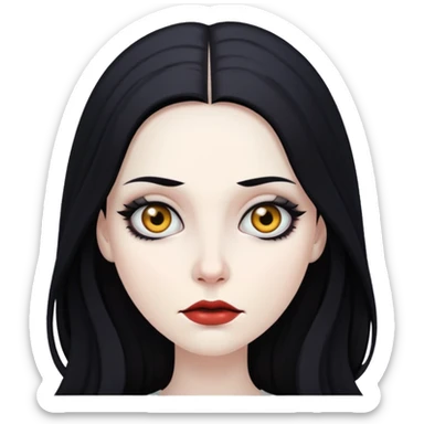 creepy woman sticker