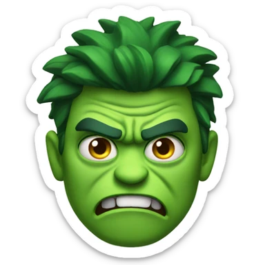 angry green mutant sticker