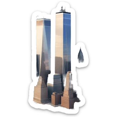 New York’s World Trade Center with snow on it sticker
