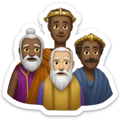 Melchior Caspar and Balthazar three wise men sticker