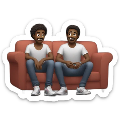 1 guy watching his 2 best friend play with their ps5 sticker