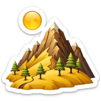 
una mezcla de sol + montaña + caminante estilo petroglifo sticker