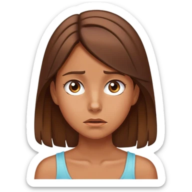 Pretty tanned girl, stressed out sticker