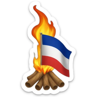 burning-flag-france sticker
