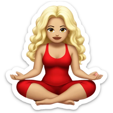 Trisha Paytas meditating red beautiful  sticker