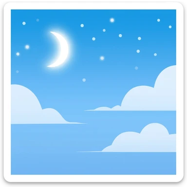 Goodnight clouds sticker