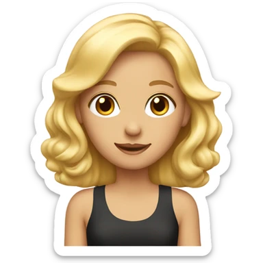 Blonde girl birthday  sticker