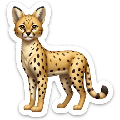 Serval-Ocelot-Cheetah-hybrid, full body sticker