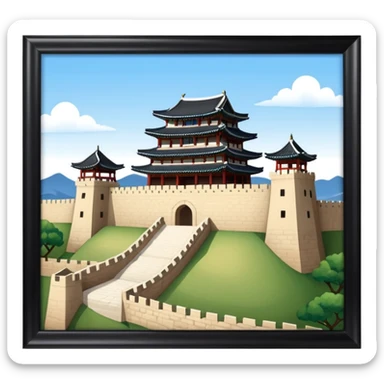South Korea suwon Hwaseong Fortress Palace castle sticker