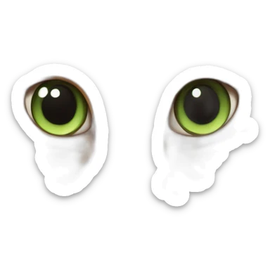 orange Siberian cat with green eyes sticker