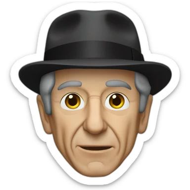 Leonard cohen sticker