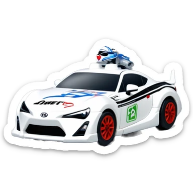 Radio Controlled Captain Rex themed 2013 Toyota 86 shaped like a Formula One race car with exposed wheels  sticker