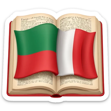italian austrian flags in a dictionary sticker