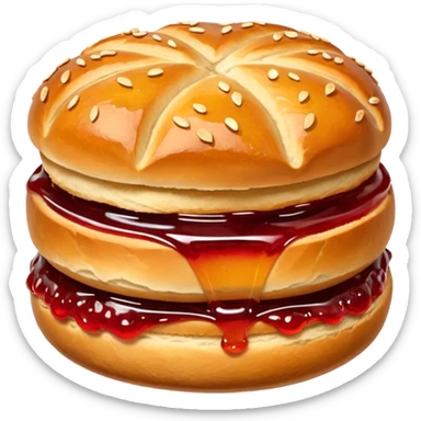 brötchen mit marmelade sticker